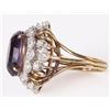 Image 2 : LARGE 7.0CT AMETHYST DIAMOND 14K YELLOW GOLD RING