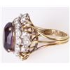 Image 3 : LARGE 7.0CT AMETHYST DIAMOND 14K YELLOW GOLD RING