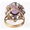 Image 4 : LARGE 7.0CT AMETHYST DIAMOND 14K YELLOW GOLD RING
