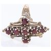 Image 1 : ANTIQUE 14K YELLOW GOLD GARNET CROSS RING