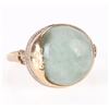 Image 1 : 14K YELLOW GOLD LIGHT JADE MOON LADIES RING