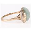 Image 3 : 14K YELLOW GOLD LIGHT JADE MOON LADIES RING