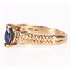 Image 2 : 14K YELLOW GOLD BLUE SAPPHIRE & DIAMOND RING
