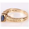 Image 3 : 14K YELLOW GOLD BLUE SAPPHIRE & DIAMOND RING