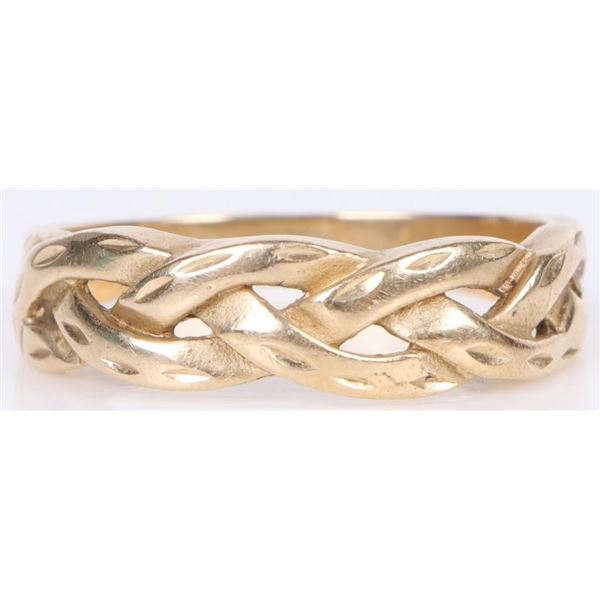 14K GOLD INTERLACING STYLE MEN'S RING