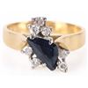 Image 1 : 18K YELLOW GOLD DIAMOND SAPPHIRE LADIES RING