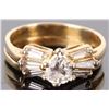 Image 1 : 18K YELLOW GOLD DIAMOND LADIES ENGAGEMENT RING