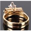 Image 3 : 18K YELLOW GOLD DIAMOND LADIES ENGAGEMENT RING