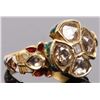 Image 1 : 22K YELLOW GOLD DIAMOND ENAMEL UNISEX RING