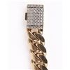 Image 5 : HEAVY 10K YELLOW GOLD DIAMOND MEN'S BRACELET 60.2G
