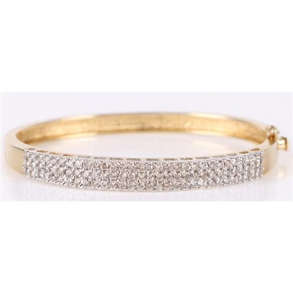 0.90CTW DIAMOND 14K WHITE & YELLOW GOLD BRACELET