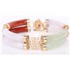 Image 1 : 14K YELLOW GOLD & JADE LADIES ASIAN BRACELET