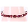 Image 1 : STERLING SILVER OVAL ROSE RUBY LADIES BRACELET