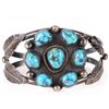 Image 1 : VINTAGE 0.925 TURQUOISE NAVAJO CUFF BRACELET
