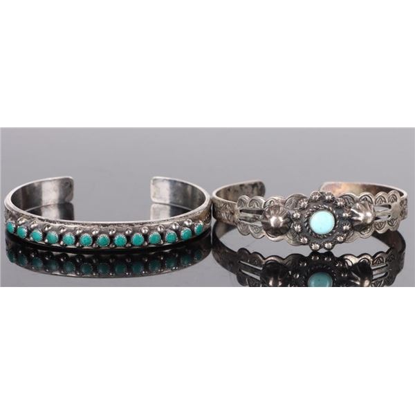 VINTAGE STERLING SOUTHWEST TURQUOISE BRACELETS
