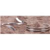 Image 1 : VINTAGE STERLING SILVER LADIES CUFF BRACELETS -(2)