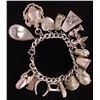 Image 2 : VINTAGE STERLING SILVER CHUNKY CHARM BRACELET