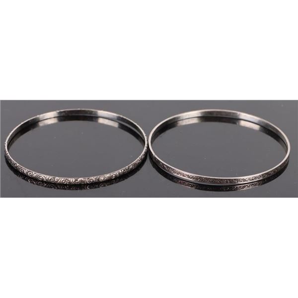 CORO STERLING SILVER UNISEX BANGLE BRACELETS