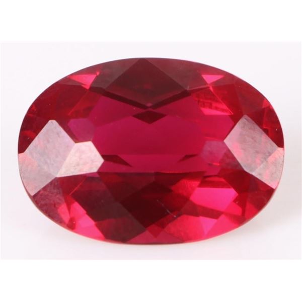 16.0CT OVAL-CUT LOOSE RED RUBY GEMSTONE