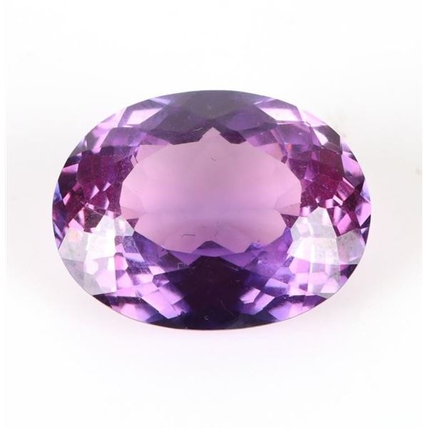 19.80 CARAT OVAL CUT BICOLOR PURPLE/PINK SAPPHIRE