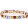 Image 3 : 14K YELLOW GOLD RAINBOW GEMSTONE MATCHING SET