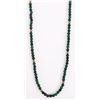 Image 4 : 14K YELLOW GOLD & MALACHITE BEADED NECKLACE