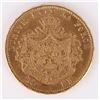 Image 2 : 0.9 GOLD 1876 BELGIUM LEOPOLD II 20 FRANC COIN MS