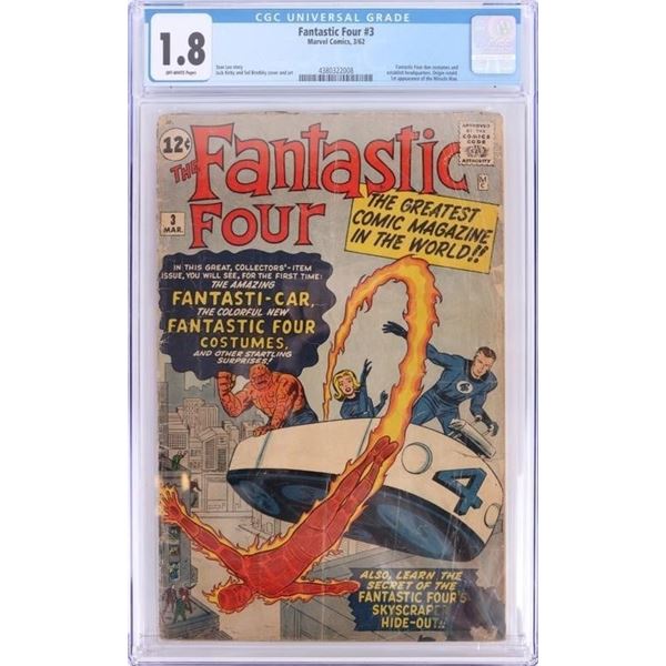 MARVEL FANTASTIC FOUR #3 CGC 1.8 OFF-WHITE PAGES