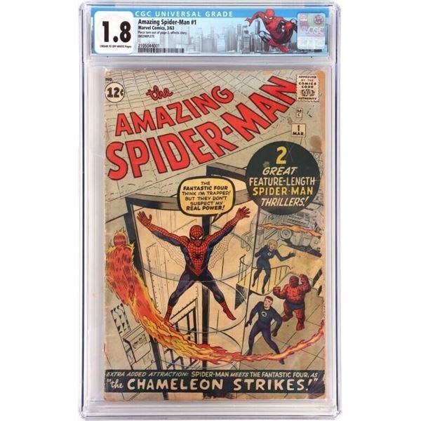 AMAZING SPIDER-MAN #1 (1963) CGC 1.8 1ST CHAMELEON