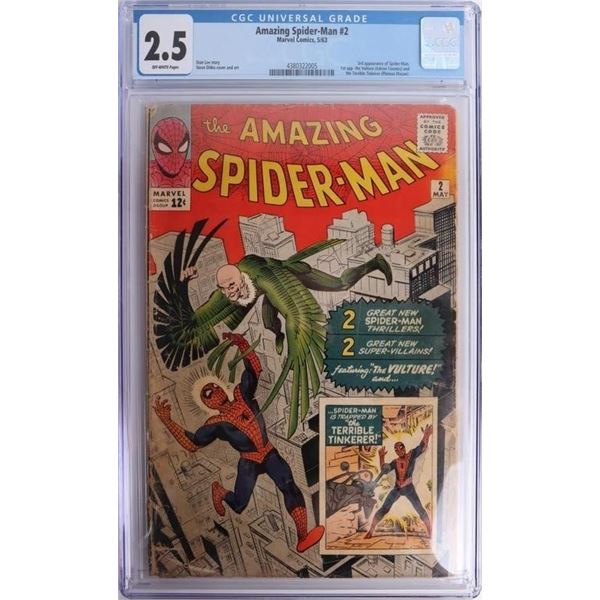 MARVEL THE AMAZING SPIDER-MAN #2 CGC 2.5 OFF-WHITE