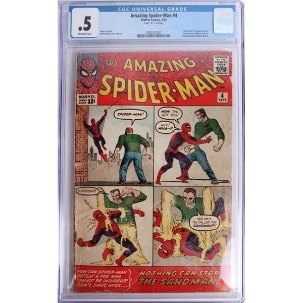 MARVEL THE AMAZING SPIDER-MAN #4 CGC 0.5 OFF WHITE