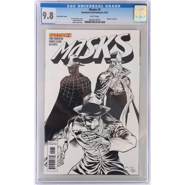MASKS #2 CGC 9.8 DYNAMITE ENTERTAINMENT WHITE PGS.