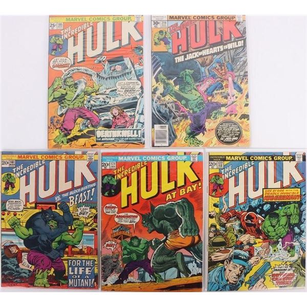 ASSORTED BRONZE AGE INCREDIBLE HULK COMICS - (5)