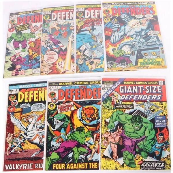 1972 THE DEFENDERS #1G-9 - LOT OF 7 COMICS