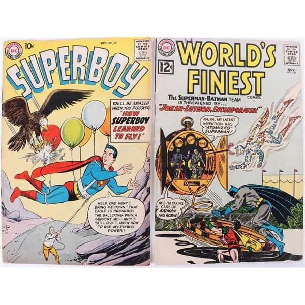 DC SUPERBOY #69 & WORLD'S FINEST #129 MID GRADE