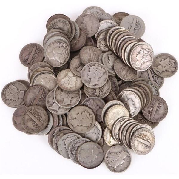 90% SILVER MERCURY DIMES ~10.0 OZS.