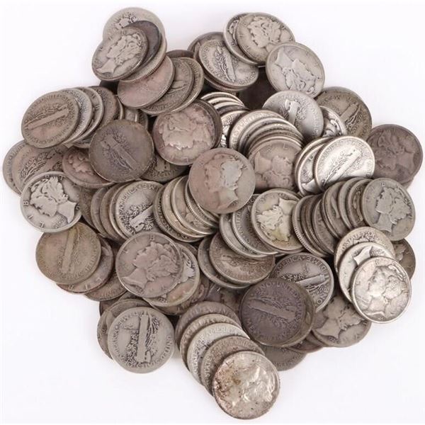 90% SILVER MERCURY DIMES ~10.0 OZS.