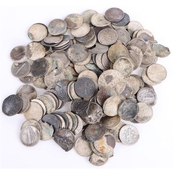 90% SILVER USA DIMES HEAVILY CIRCULATED COLLECTION