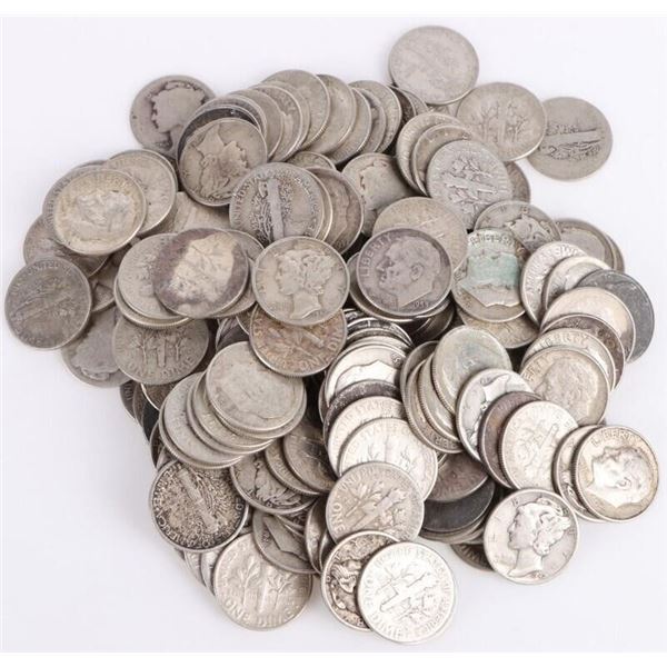 90% SILVER USA DIMES COLLECTION - (172)
