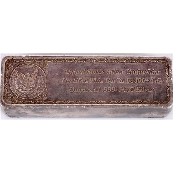 UNITED STATES SILVER CORPORATION 102 OZ SILVER BAR