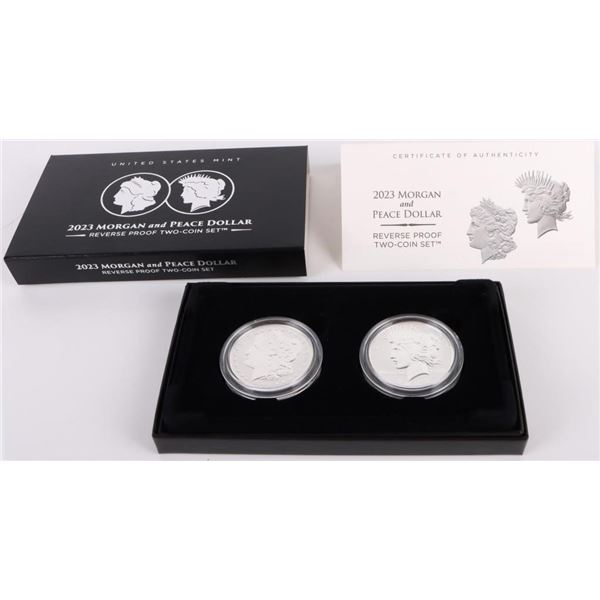 2023 S REVERSE PROOF MORGAN & PEACE DOLLAR SET