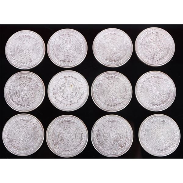 .999 FINE SILVER GSM AZTEC CALENDAR ROUNDS - (12)