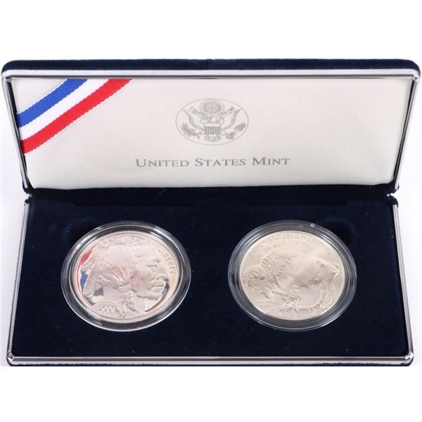 US MINT 2001 BUFFALO HEAD SILVER DOLLAR PROOF SET