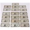 Image 1 : US SILVER CERTIFICATES $1 BILLS - LOT OF 19