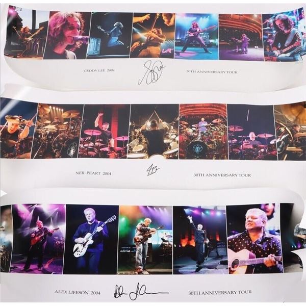RUSH 30TH ANNIV. 2004 AUTOGRAPHED POSTERS GP/NP/AL