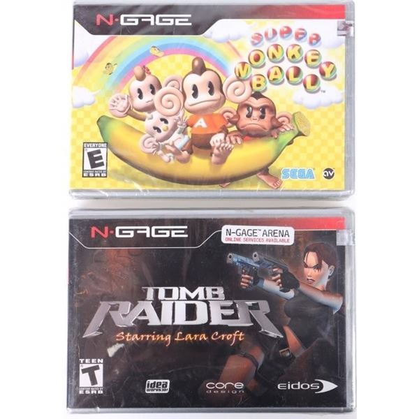 N-GAGE LOT OF TWO SEALED VIDEO GAMES BOXES INCL.
