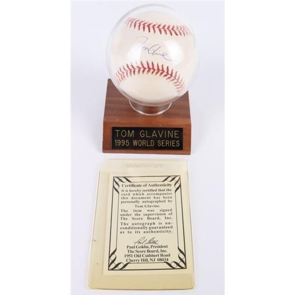 TOM GLAVINE  AUTOGRAPHED BASEBALL W/ COA