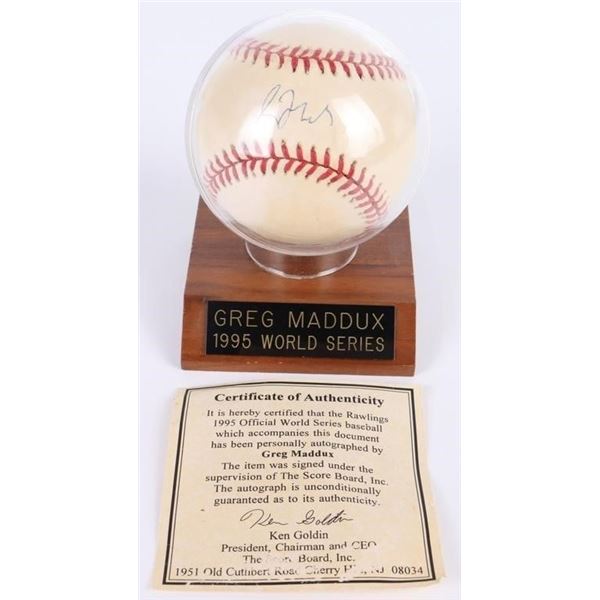 GREG MADDUX AUTOGRAPHED BASEBALL W/ COA