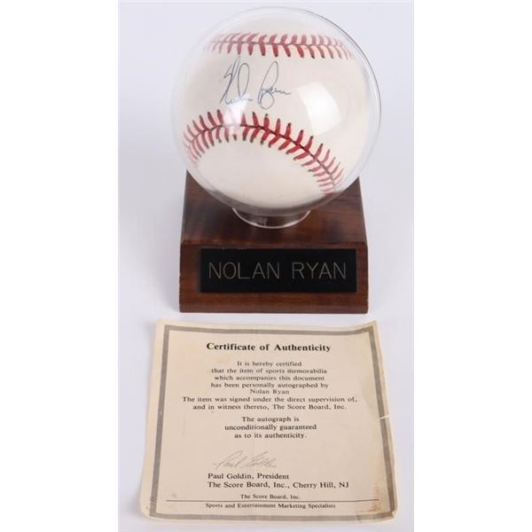 NOLAN RYAN AUTOGRAPHED BASEBALL W/ COA