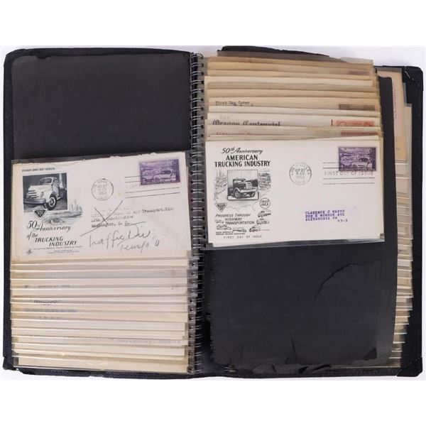ANTIQUE FIRST DAY STAMP COVERS BOOK (~100 COVERS)